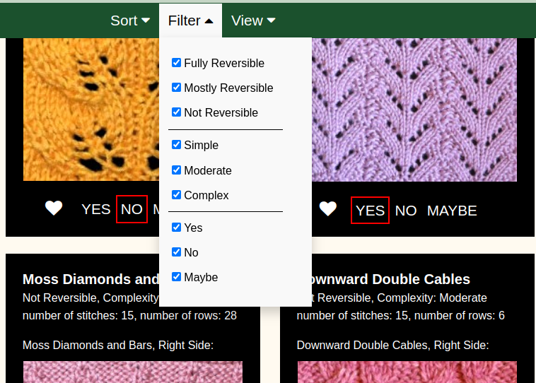 filter search results